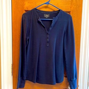 LL Bean Waffle Henley